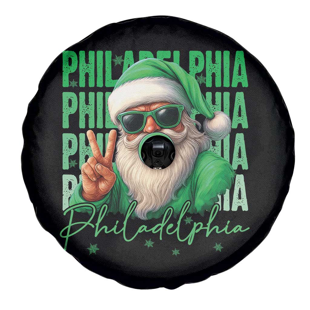 Philadelphia Football Christmas Spare Tire Cover Santa Retro Philly Fan - Wonder Print Shop
