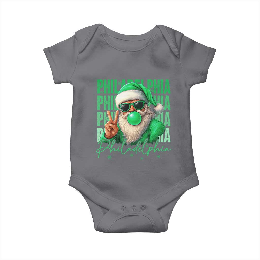 Philadelphia Football Christmas Baby Onesie Santa Retro Philly Fan - Wonder Print Shop