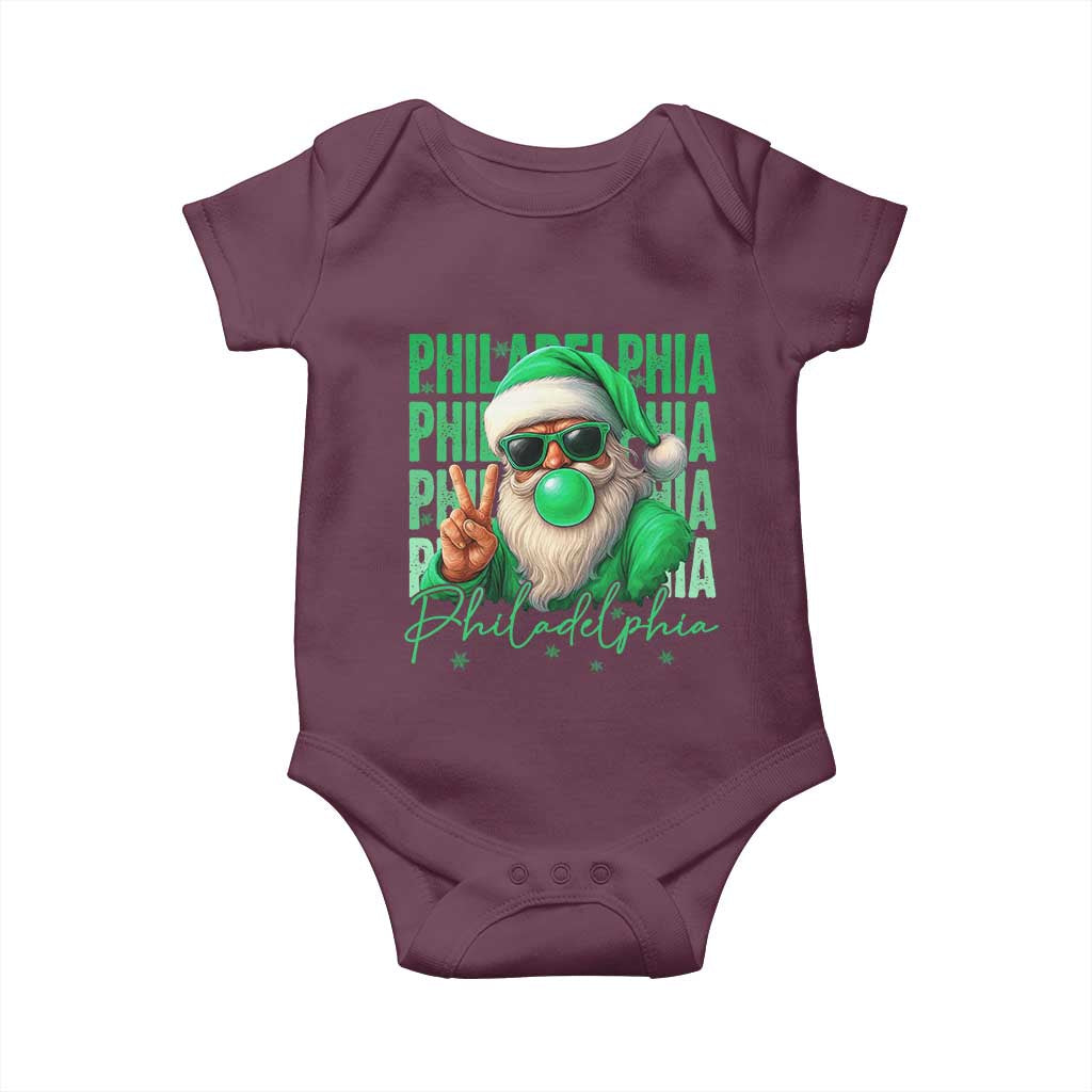 Philadelphia Football Christmas Baby Onesie Santa Retro Philly Fan - Wonder Print Shop