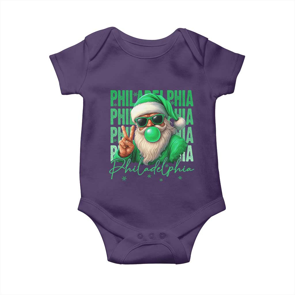 Philadelphia Football Christmas Baby Onesie Santa Retro Philly Fan - Wonder Print Shop