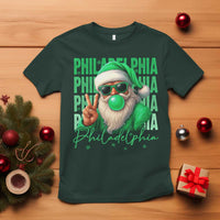 Philadelphia Football Christmas T Shirt Santa Retro Philly Fan - Wonder Print Shop
