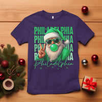 Philadelphia Football Christmas T Shirt Santa Retro Philly Fan - Wonder Print Shop