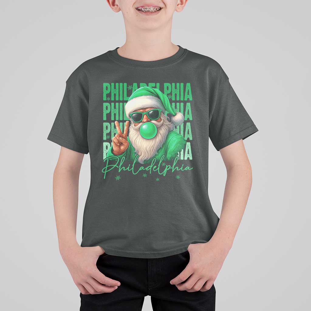 Philadelphia Football Christmas T Shirt For Kid Santa Retro Philly Fan - Wonder Print Shop