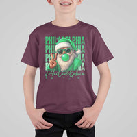 Philadelphia Football Christmas T Shirt For Kid Santa Retro Philly Fan - Wonder Print Shop
