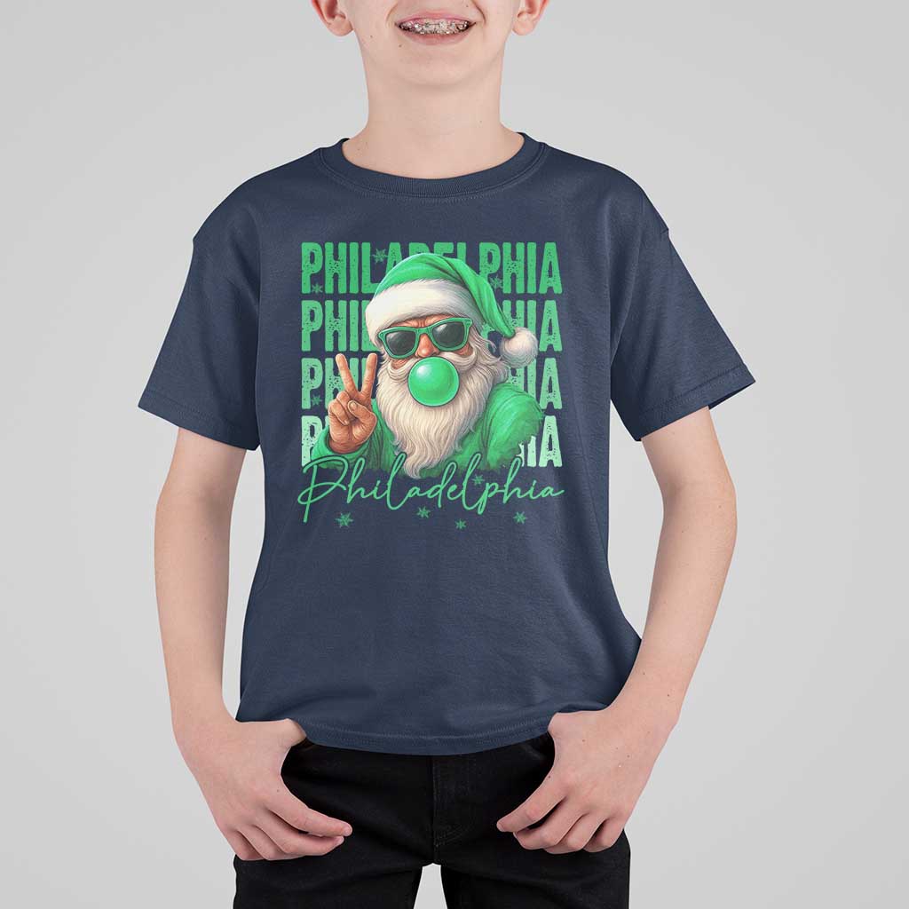 Philadelphia Football Christmas T Shirt For Kid Santa Retro Philly Fan - Wonder Print Shop