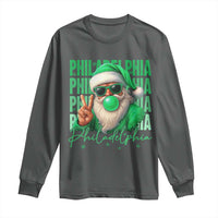 Philadelphia Football Christmas Long Sleeve Shirt Santa Retro Philly Fan - Wonder Print Shop