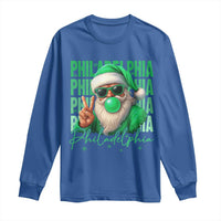 Philadelphia Football Christmas Long Sleeve Shirt Santa Retro Philly Fan - Wonder Print Shop