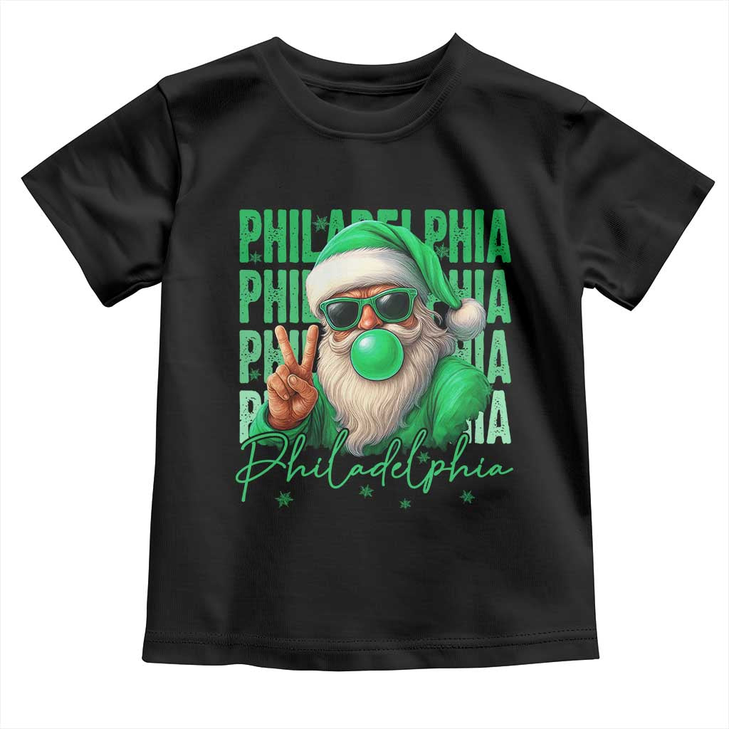 Philadelphia Football Christmas Toddler T Shirt Santa Retro Philly Fan - Wonder Print Shop