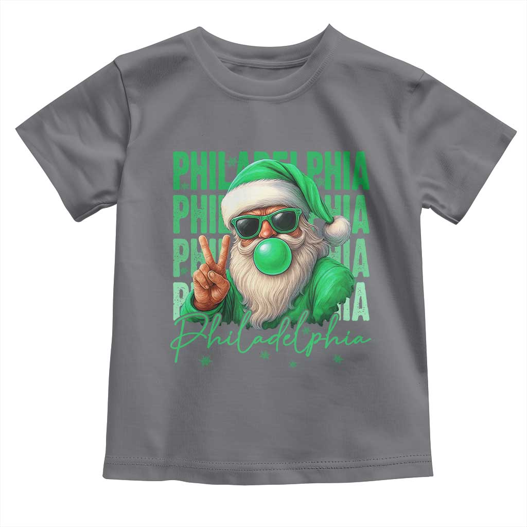 Philadelphia Football Christmas Toddler T Shirt Santa Retro Philly Fan - Wonder Print Shop