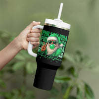 Philadelphia Football Christmas Tumbler With Handle Santa Retro Philly Fan - Wonder Print Shop
