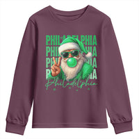 Philadelphia Football Christmas Youth Sweatshirt Santa Retro Philly Fan - Wonder Print Shop