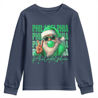 Philadelphia Football Christmas Youth Sweatshirt Santa Retro Philly Fan - Wonder Print Shop