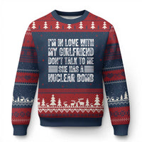 I'm In Love With My Girlfriend Ugly Christmas Sweater Don't Talk to Me - Wonder Print Shop