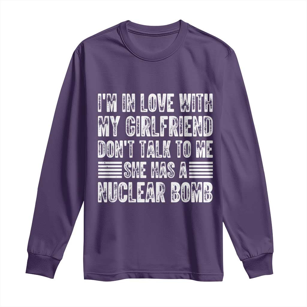 I'm In Love With My Girlfriend Long Sleeve Shirt Don't Talk to Me - Wonder Print Shop