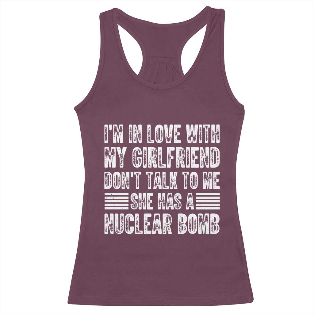 I'm In Love With My Girlfriend Racerback Tank Top Don't Talk to Me - Wonder Print Shop
