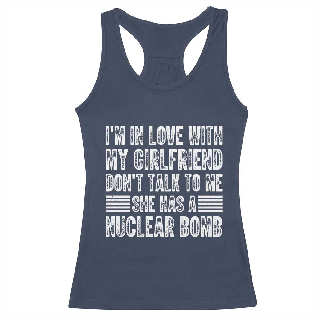 I'm In Love With My Girlfriend Racerback Tank Top Don't Talk to Me - Wonder Print Shop
