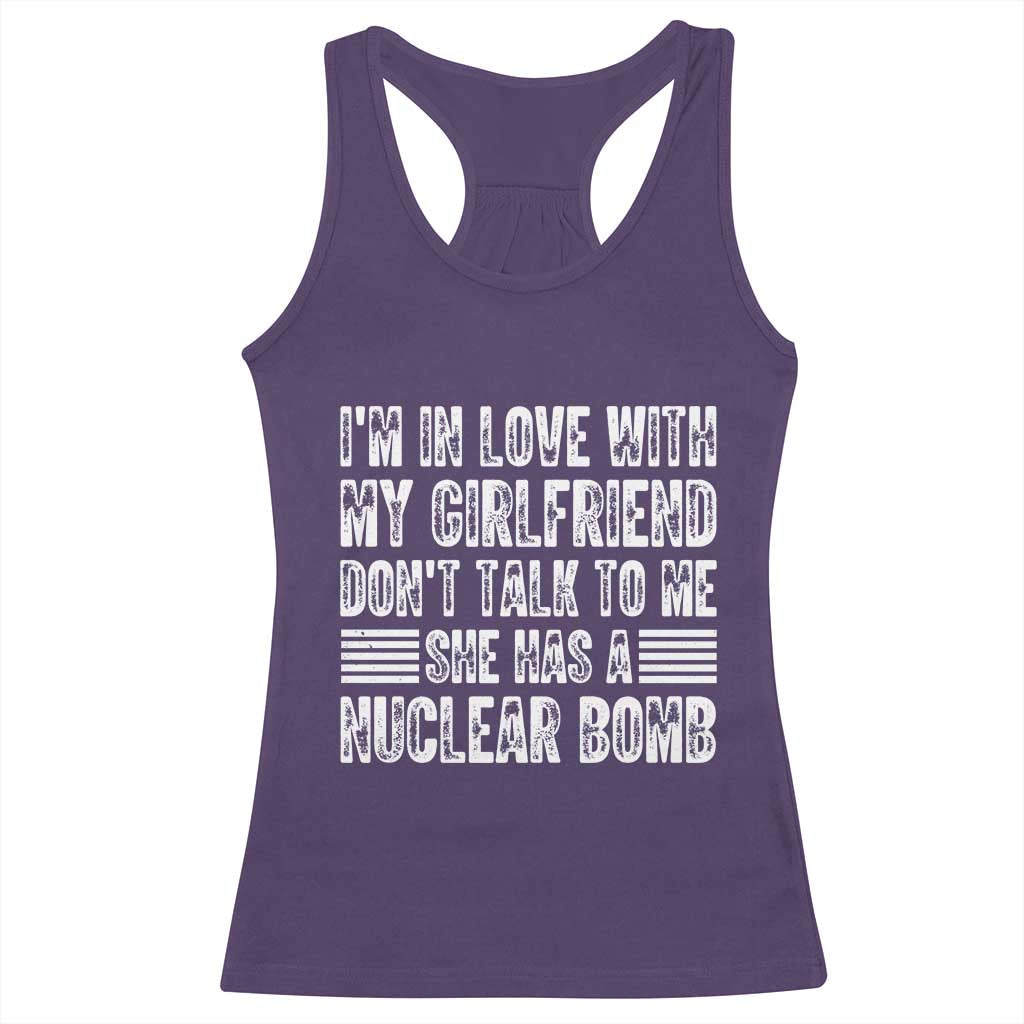 I'm In Love With My Girlfriend Racerback Tank Top Don't Talk to Me - Wonder Print Shop