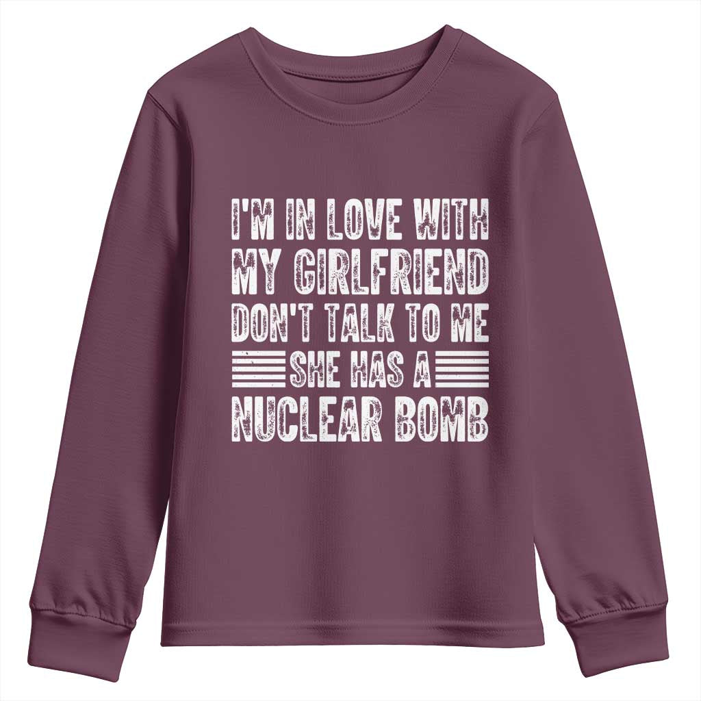 I'm In Love With My Girlfriend Youth Sweatshirt Don't Talk to Me - Wonder Print Shop