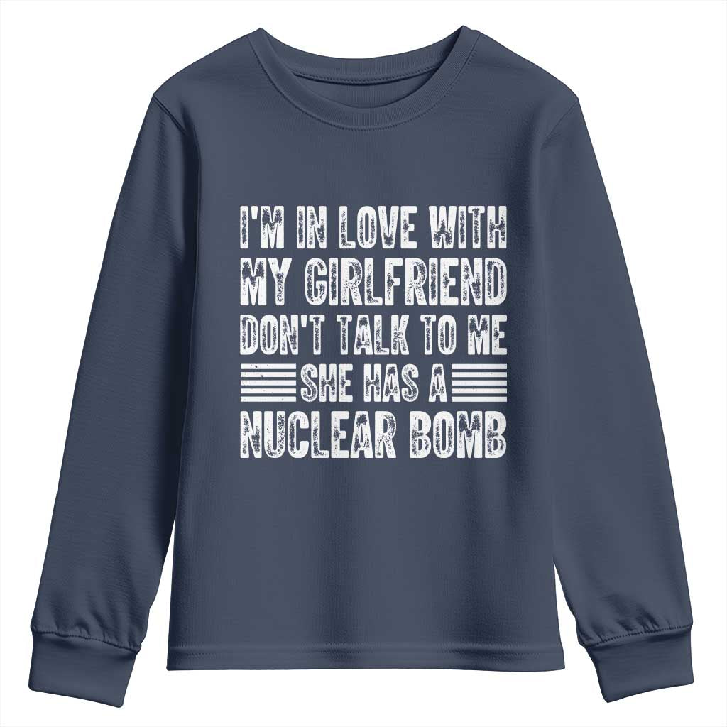 I'm In Love With My Girlfriend Youth Sweatshirt Don't Talk to Me - Wonder Print Shop