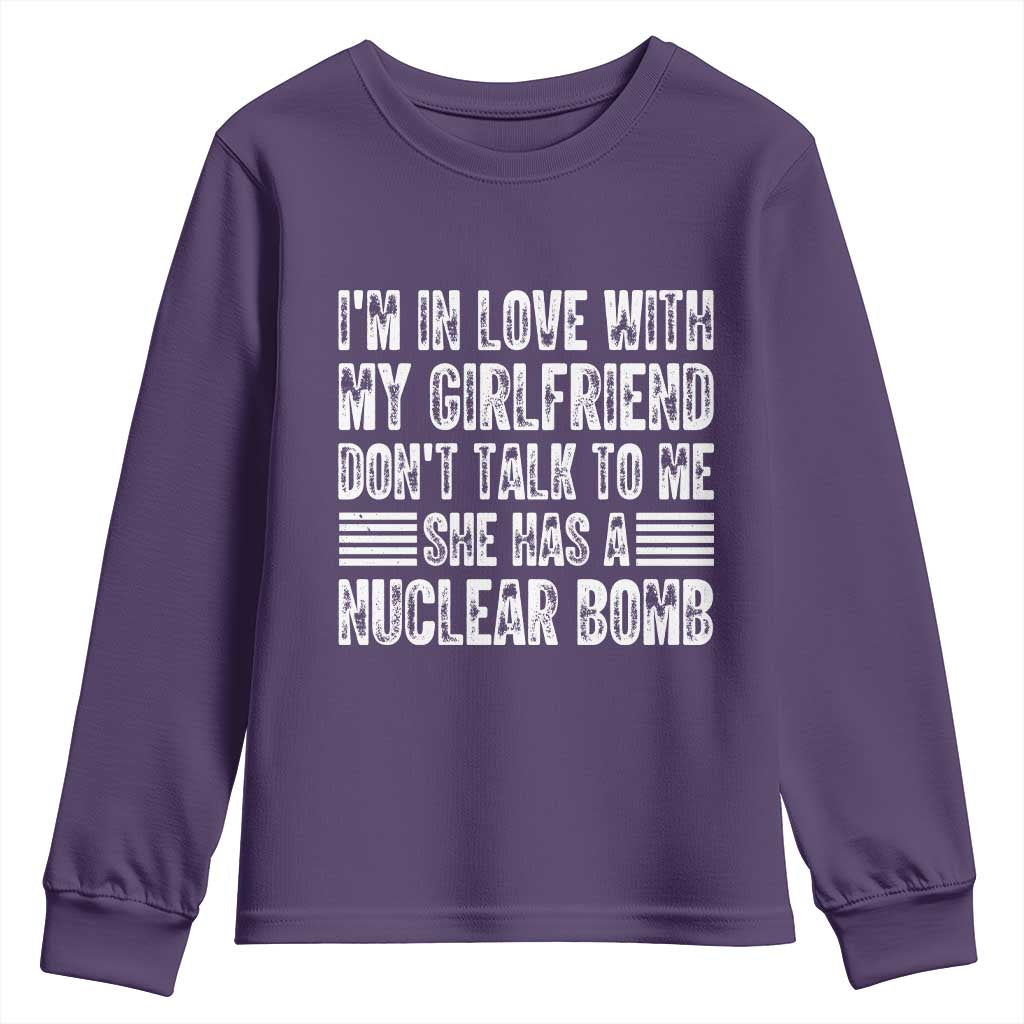 I'm In Love With My Girlfriend Youth Sweatshirt Don't Talk to Me - Wonder Print Shop