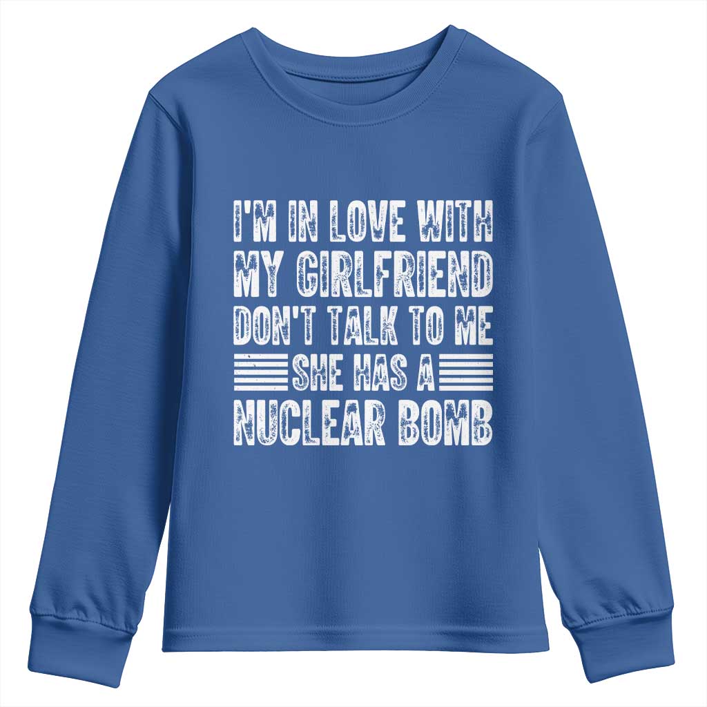 I'm In Love With My Girlfriend Youth Sweatshirt Don't Talk to Me - Wonder Print Shop