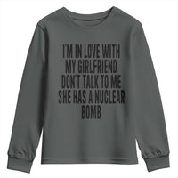 I'm In Love With My Girlfriend Don't Talk To Me Youth Sweatshirt Funny Relationship Boyfriend Gifts - Wonder Print Shop