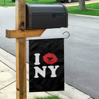 I Love NY Garden Flag Sexy Lips Red Lipstick Kiss New York Lover Travel Gift - Wonder Print Shop