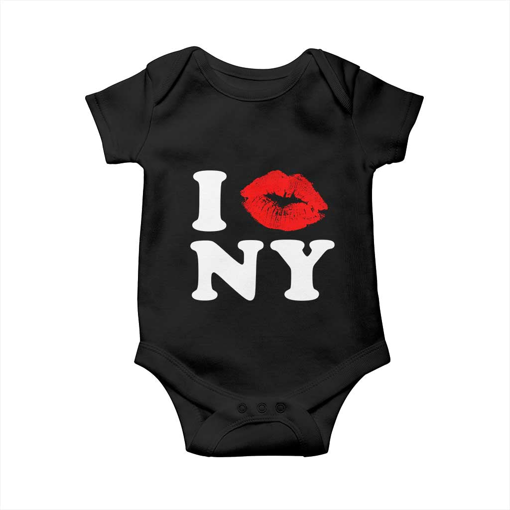 I Love NY Baby Onesie Sexy Lips Red Lipstick Kiss New York Lover Travel Gift - Wonder Print Shop