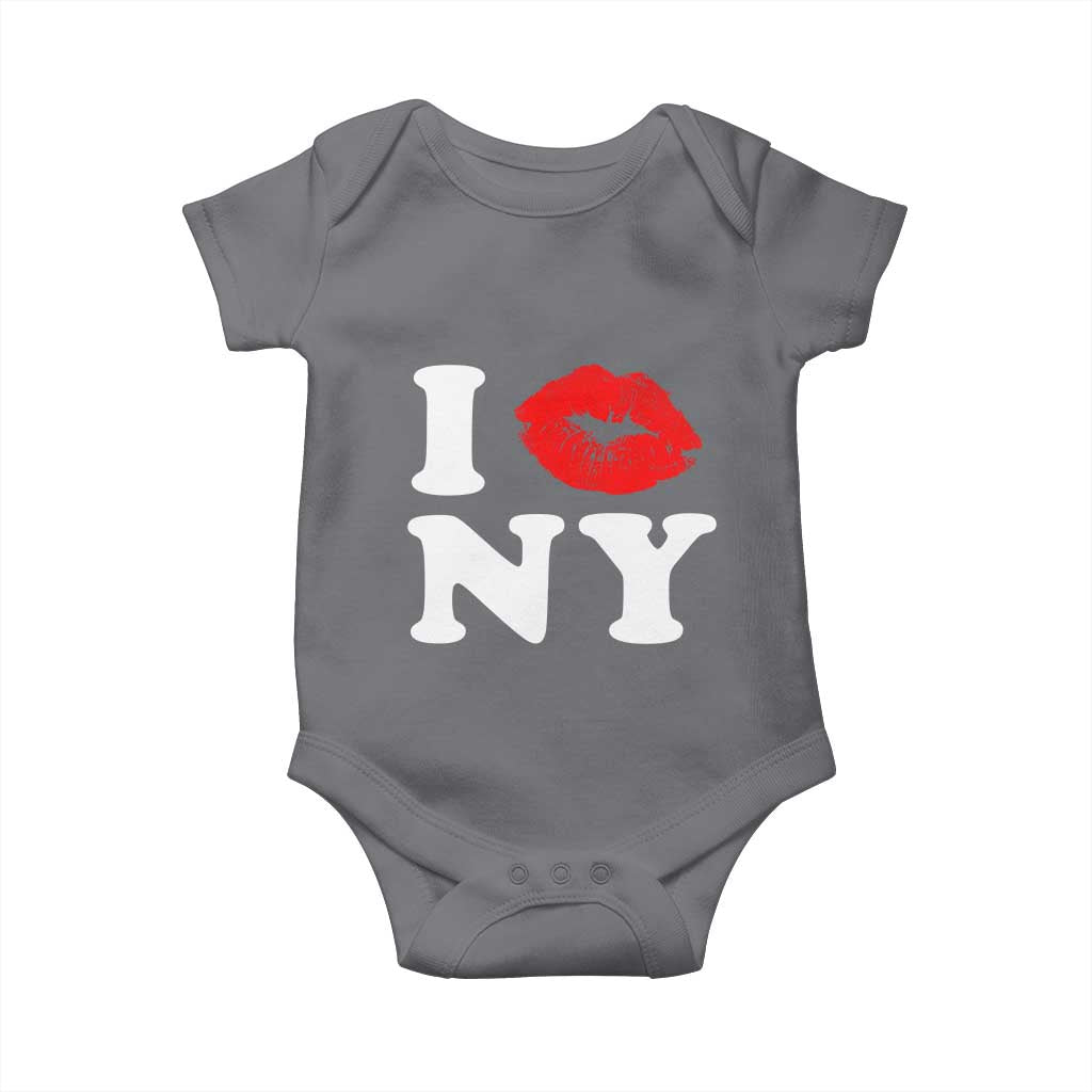 I Love NY Baby Onesie Sexy Lips Red Lipstick Kiss New York Lover Travel Gift - Wonder Print Shop