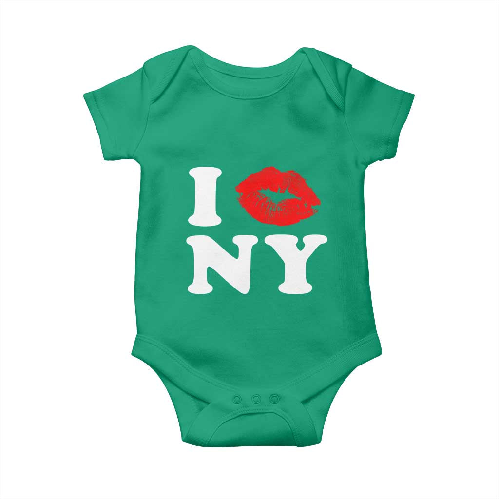 I Love NY Baby Onesie Sexy Lips Red Lipstick Kiss New York Lover Travel Gift - Wonder Print Shop