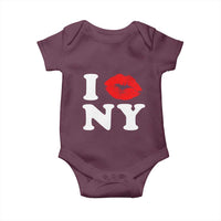 I Love NY Baby Onesie Sexy Lips Red Lipstick Kiss New York Lover Travel Gift - Wonder Print Shop