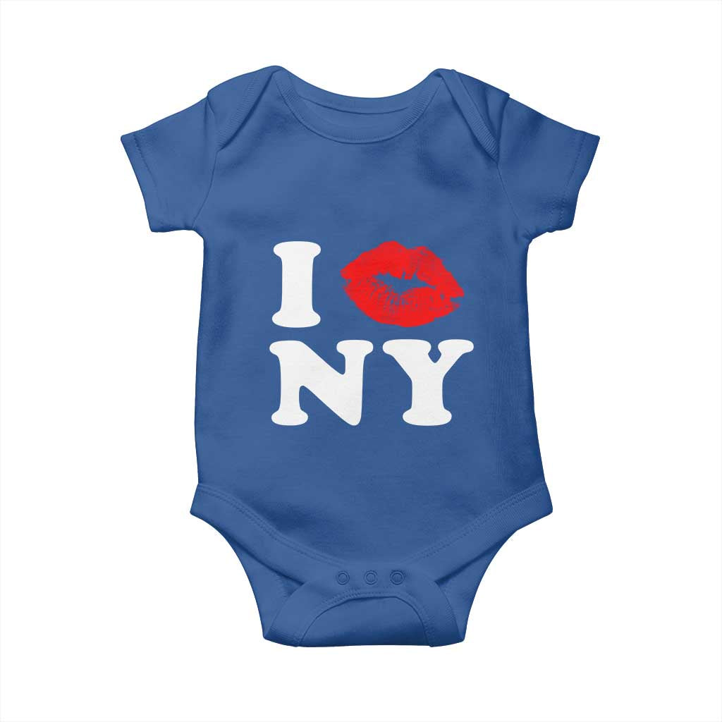 I Love NY Baby Onesie Sexy Lips Red Lipstick Kiss New York Lover Travel Gift - Wonder Print Shop