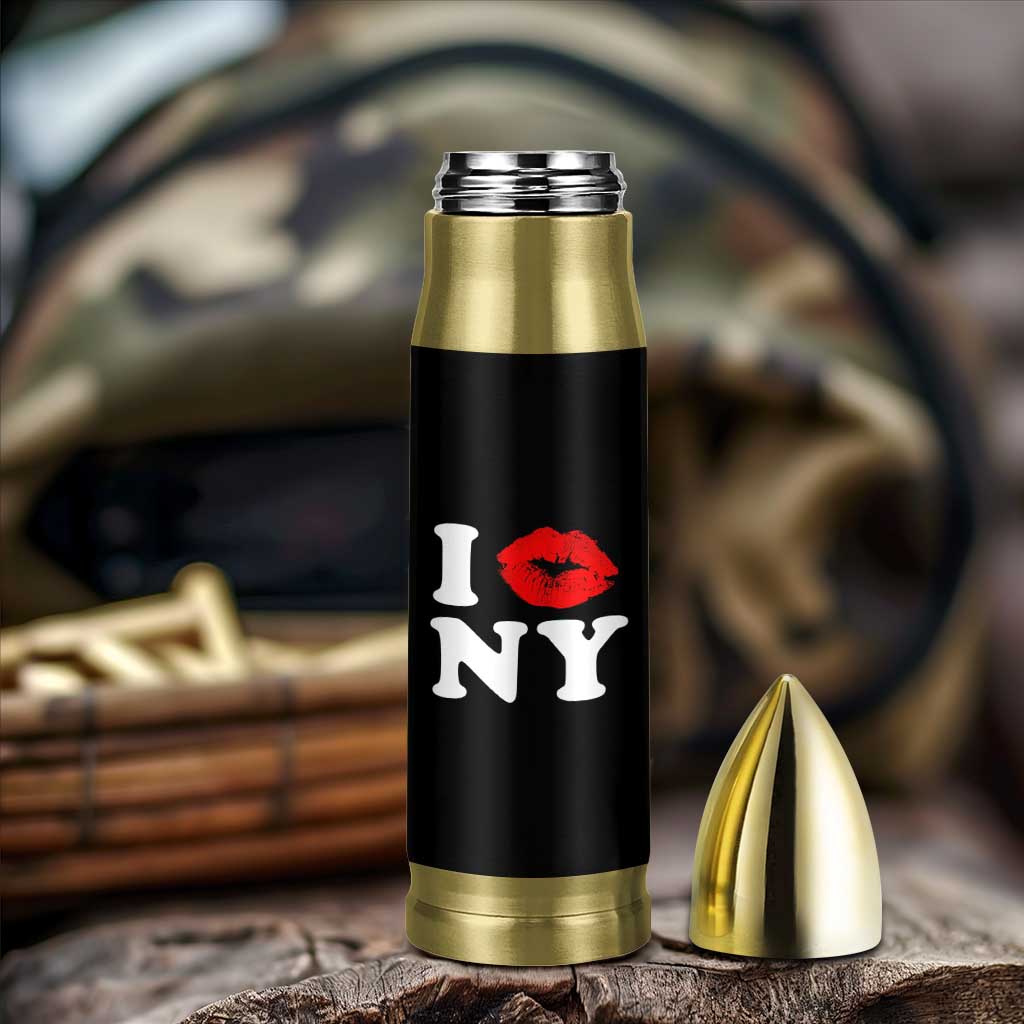 I Love NY Bullet Tumbler Sexy Lips Red Lipstick Kiss New York Lover Travel Gift - Wonder Print Shop