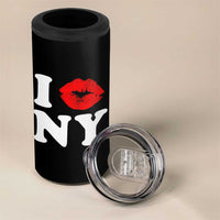 I Love NY 4 in 1 Can Cooler Tumbler Sexy Lips Red Lipstick Kiss New York Lover Travel Gift - Wonder Print Shop