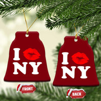 I Love NY Ceramic Ornament Sexy Lips Red Lipstick Kiss New York Lover Travel Gift - Wonder Print Shop
