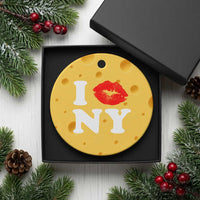 I Love NY Ceramic Ornament Sexy Lips Red Lipstick Kiss New York Lover Travel Gift - Wonder Print Shop