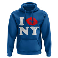 I Love NY Hoodie Sexy Lips Red Lipstick Kiss New York Lover Travel Gift - Wonder Print Shop