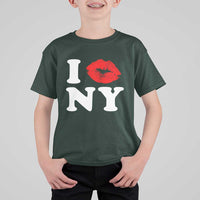 I Love NY T Shirt For Kid Sexy Lips Red Lipstick Kiss New York Lover Travel Gift - Wonder Print Shop