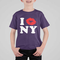 I Love NY T Shirt For Kid Sexy Lips Red Lipstick Kiss New York Lover Travel Gift - Wonder Print Shop