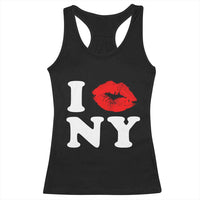 I Love NY Racerback Tank Top Sexy Lips Red Lipstick Kiss New York Lover Travel Gift - Wonder Print Shop