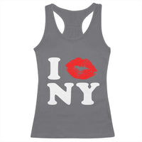 I Love NY Racerback Tank Top Sexy Lips Red Lipstick Kiss New York Lover Travel Gift - Wonder Print Shop
