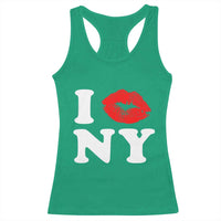 I Love NY Racerback Tank Top Sexy Lips Red Lipstick Kiss New York Lover Travel Gift - Wonder Print Shop