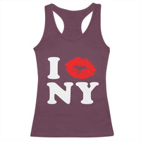 I Love NY Racerback Tank Top Sexy Lips Red Lipstick Kiss New York Lover Travel Gift - Wonder Print Shop