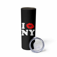 I Love NY Skinny Tumbler Sexy Lips Red Lipstick Kiss New York Lover Travel Gift - Wonder Print Shop