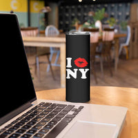 I Love NY Skinny Tumbler Sexy Lips Red Lipstick Kiss New York Lover Travel Gift - Wonder Print Shop