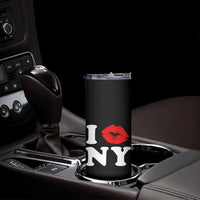 I Love NY Skinny Tumbler Sexy Lips Red Lipstick Kiss New York Lover Travel Gift - Wonder Print Shop