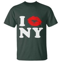 I Love NY T Shirt Sexy Lips Red Lipstick Kiss New York Lover Travel Gift - Wonder Print Shop