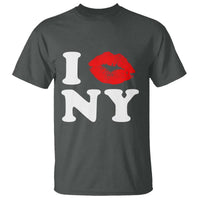 I Love NY T Shirt Sexy Lips Red Lipstick Kiss New York Lover Travel Gift - Wonder Print Shop