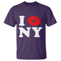 I Love NY T Shirt Sexy Lips Red Lipstick Kiss New York Lover Travel Gift - Wonder Print Shop
