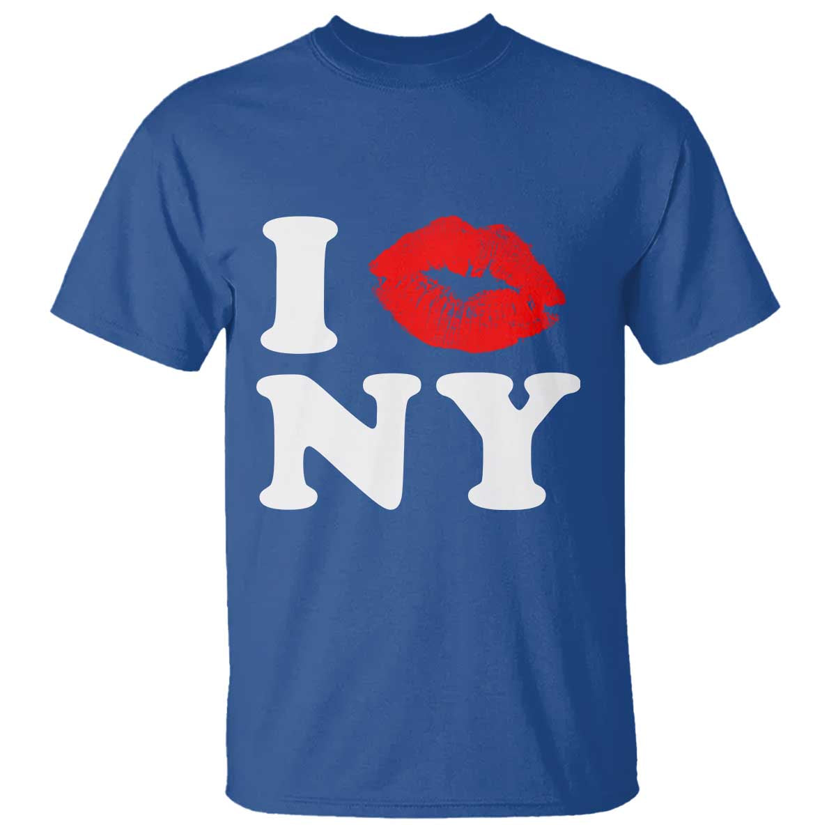 I Love NY T Shirt Sexy Lips Red Lipstick Kiss New York Lover Travel Gift - Wonder Print Shop